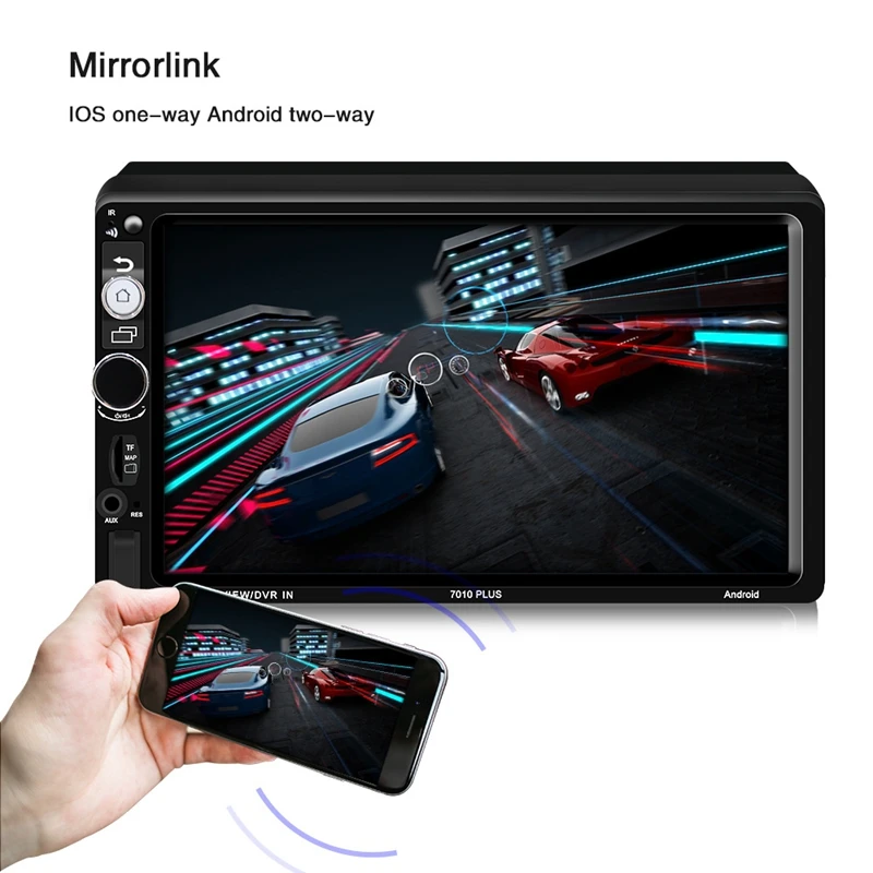 Android 8.1 Car Radio Gps Navigation 2 Din 7 Inch Mp5 Multimedia Player FM AM RDS Bluetooth 7010 | Автомобили и мотоциклы