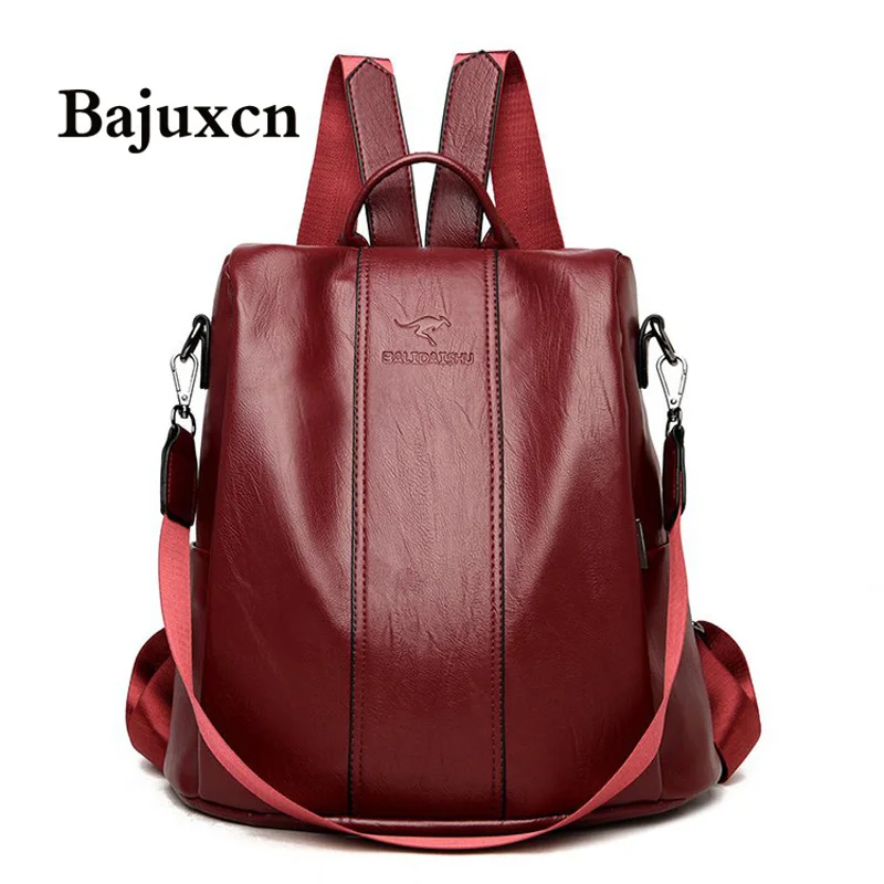 

Women Backpack Female High Quality Soft Leather Book School Bags For Teenage Girls Sac A Dos Travel Back pack Rucksacks Mochilas