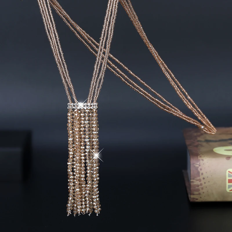 Женское Ожерелье в Корейском стиле элегантное ожерелье с блестящими