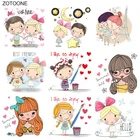 ZOTOONE Мультяшные нашивки для мальчиков и девочек, термотрансферные наклейки для одежды