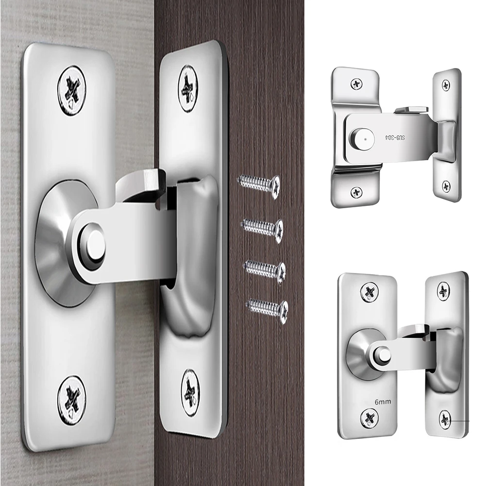 Right Angle Hook Lock Stainless Steel 90 Degree Buckle Right Angle Hook Lock Bolts For Sliding Door Lock Buckle