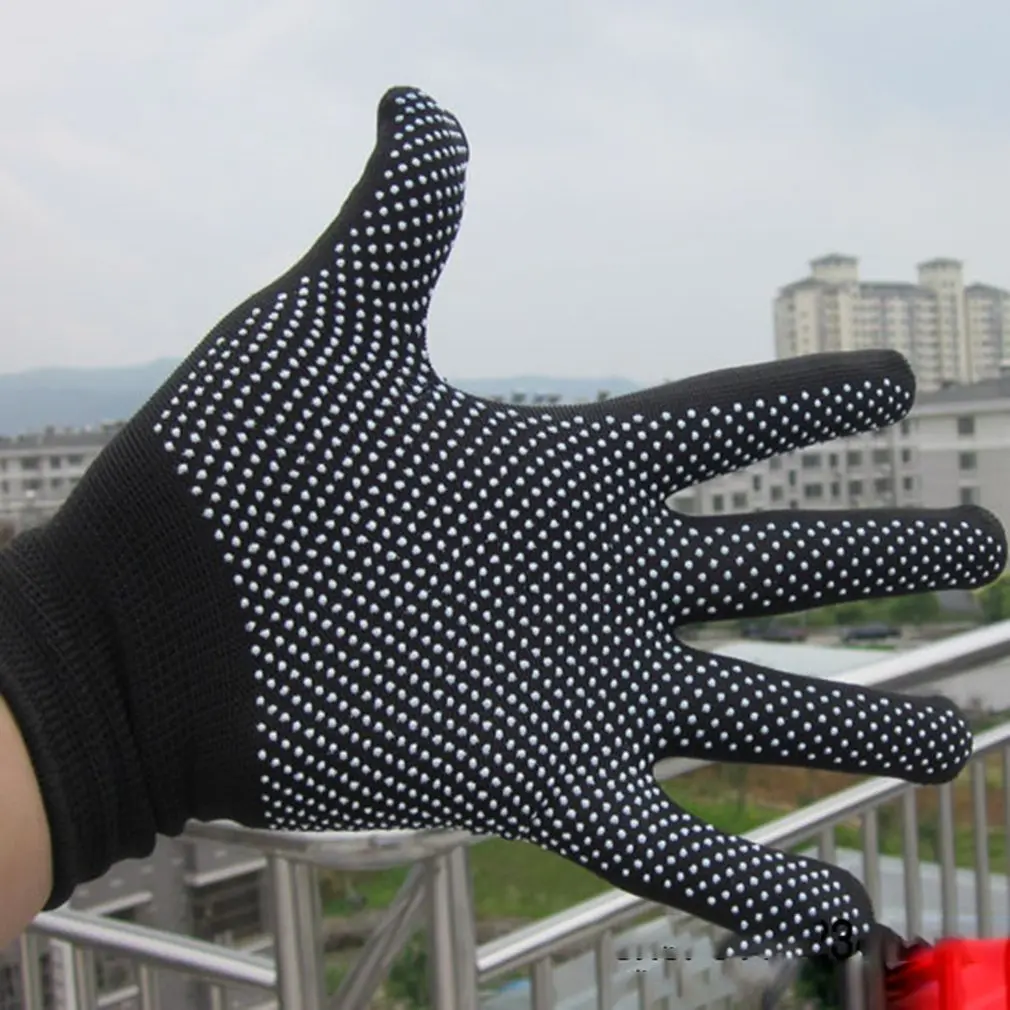 

High Temperature Heat Resistant BBQ Gloves Cotton Silicone Non-Slip Hair Styling Work Gloves Microwave Oven Gloves