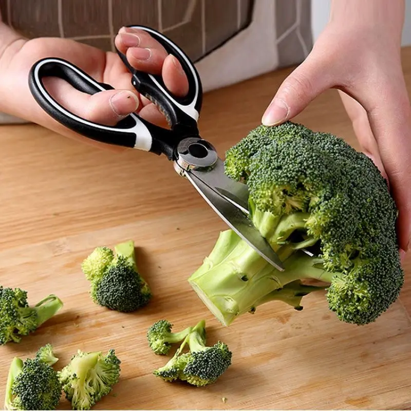 

Kitchen Scissors Stainless Steel Scissors Tool Home Use for Chicken Poultry Fish Meat Vegetables Herbs BBQ New Cooking Tool