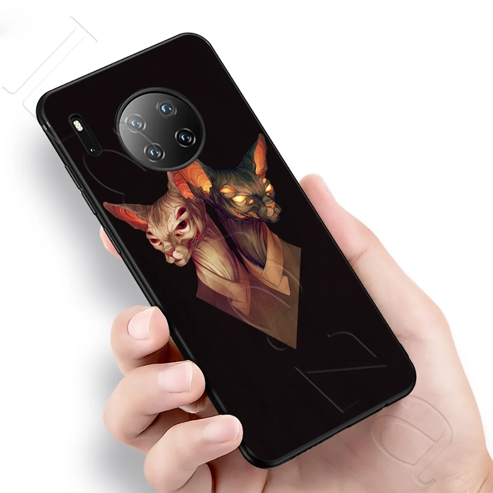 Мягкий чехол Lavaza с милым сфинксом и кошкой для Honor Mate 10 20S 6A 7A 7C 7X 8A 8C 8X 9 P9 Lite Pro Y6 Y7 Y9