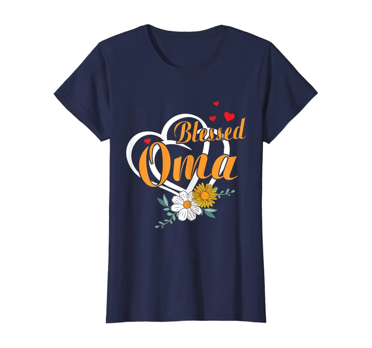 

Big Hearts Flowers Happy Thanksgiving Thankful Blessed Oma T-Shirt New Summer Cool Women Tee 2020 Cotton Short Sleeve T Shirt