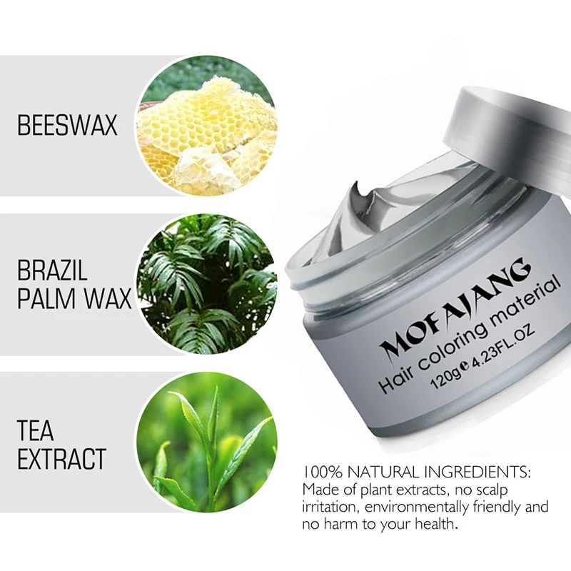 7 цветов временная краска для волос крем окрашивания одноразовая формовочная