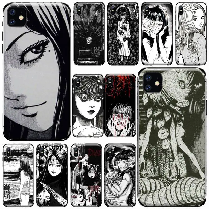 

Junji Ito Horror Anime Phone Case For iphone 12 11 13 7 8 6 s plus x xs xr pro max mini