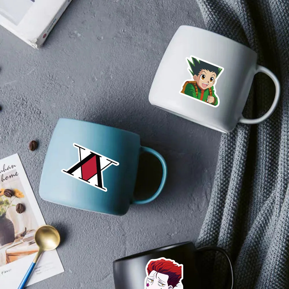 50 pcs waterproof hunter x hunter anime stickers skateboard diy guitar motorcycle laptop suitcase decal graffiti sticker kid toy free global shipping