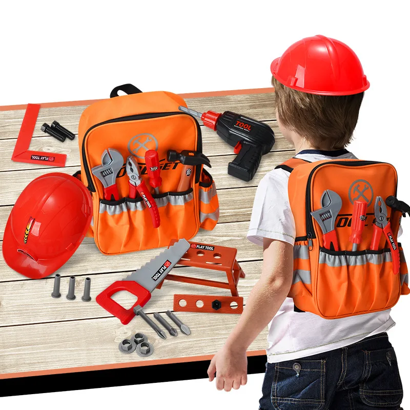 

Children Simulation Suitcase Repairing Tools Screwdriver Infants Play House Educational Baby Toys Toddlers Toolbox Backpack Set