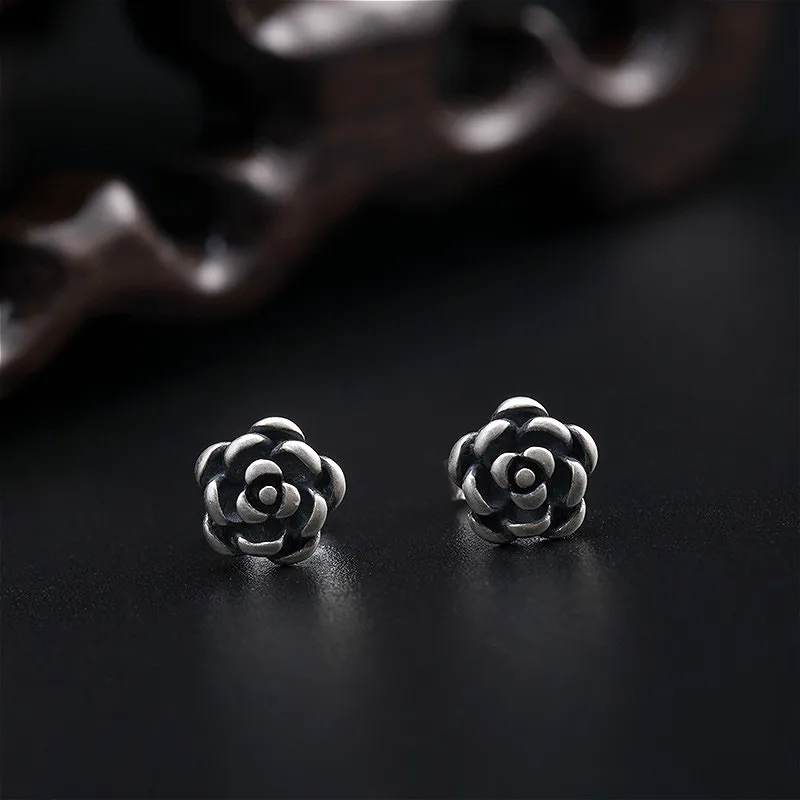 Женские серьги-гвоздики Flyleaf Винтажные серьги из стерлингового серебра 100% пробы