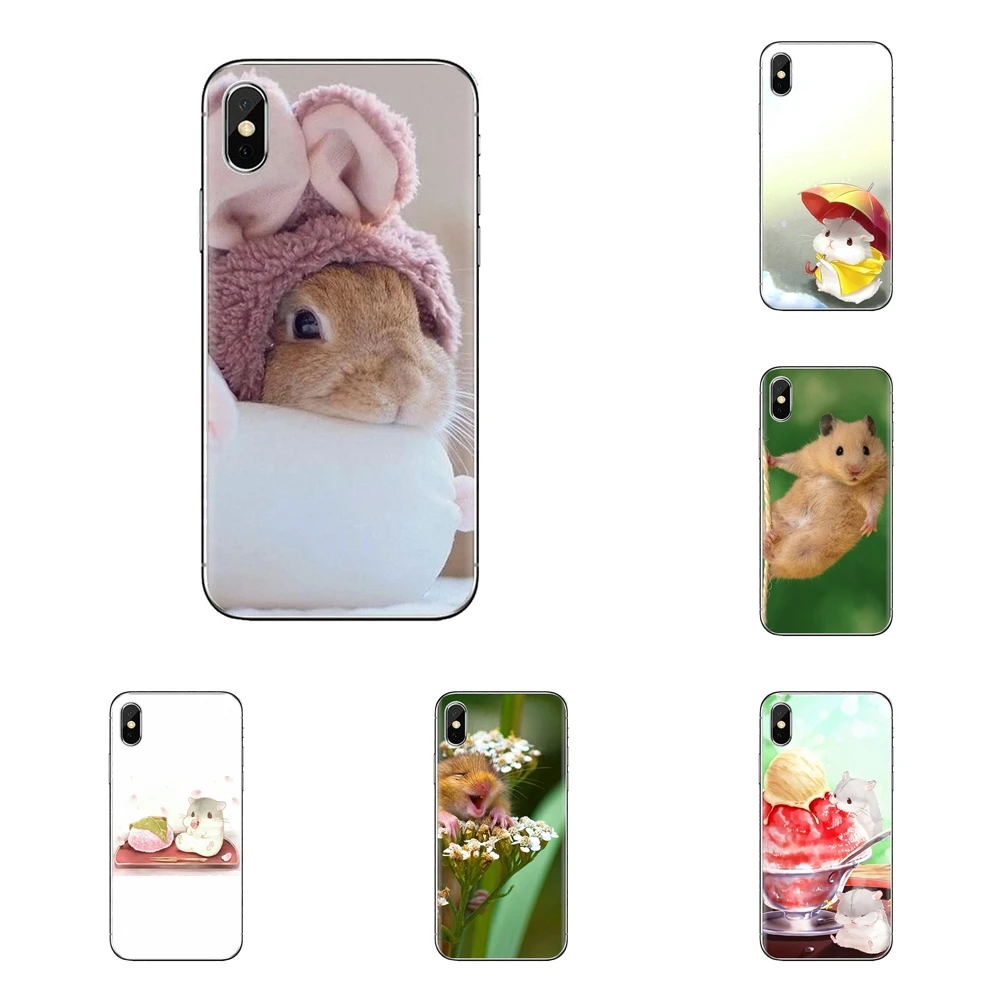 С рисунком кролика и мышки футболка для новорожденных хомяк samsung Galaxy S3 S4 S5 мини S6 S7