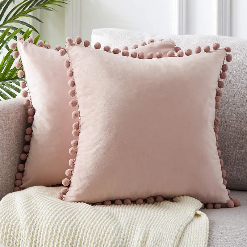 

Soft Velvet Cushion Cover Decorative Pillows Throw Pillow Case Soft Solid Colors Luxury Home Decor Living Room Sofa Seat Coffee