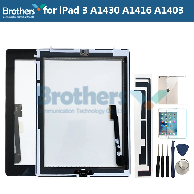 9,7 для iPad 3 A1416 A1430 A1403 сенсорный экран дигитайзер Сенсорная панель Замена планшета для iPad 3 экран с домашней кнопкой