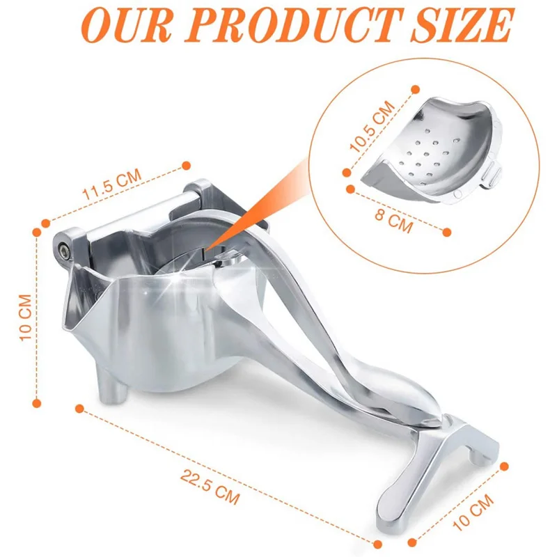 

Manual Juice Squeezer Aluminum Alloy Hand Pressure Juicer Pomegranate Orange Lemon Sugar Cane Juice Fruit Kitchen Accessories 1p