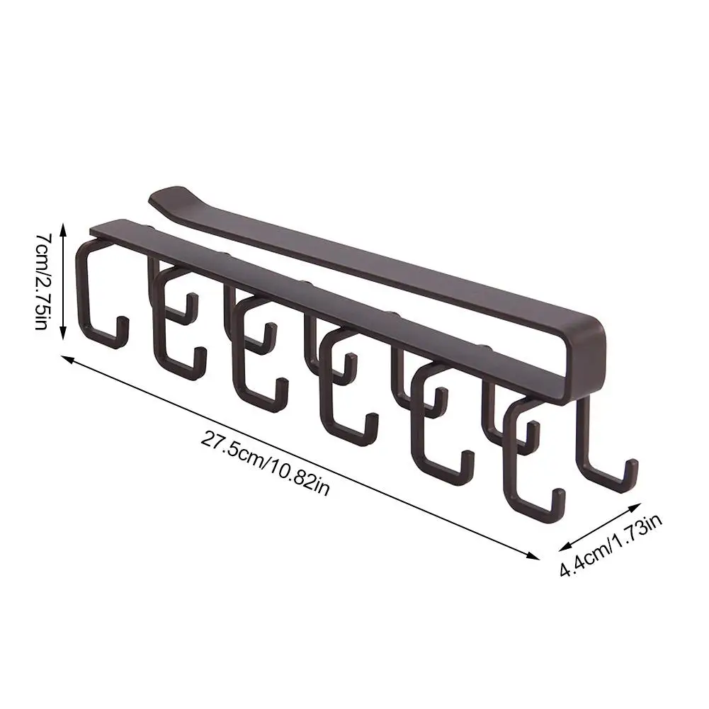 Новый 12 крючков держатель для кружки под шкаф кофейная чашка вешалка кухонного