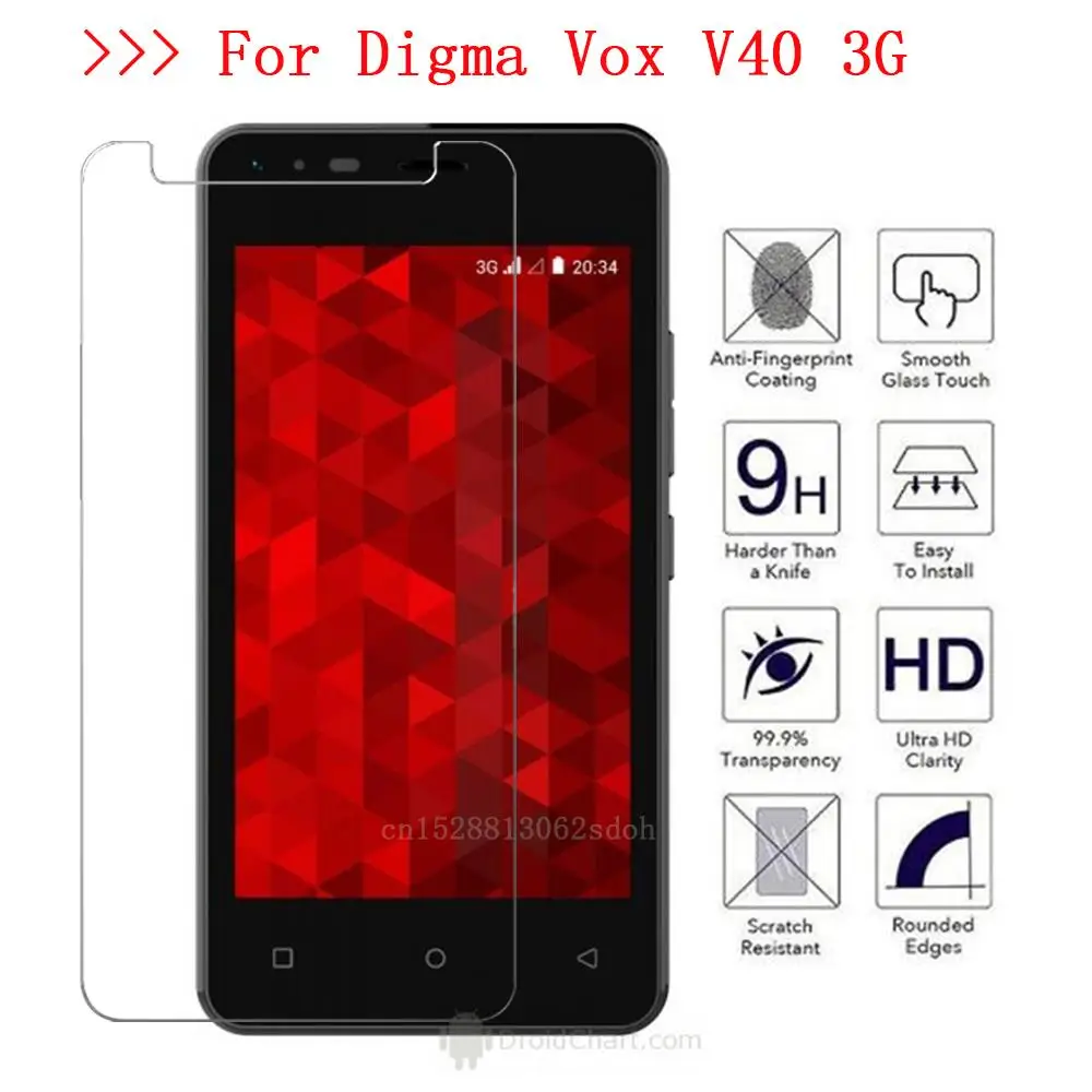 Закаленное стекло 2.5D 9H для Digma Vox V40 3G защитная пленка телефона Защитное |