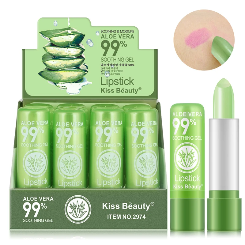 

2020 Natural Aloe Vera Temperature Colour Changing Lipstick Long Lasting Lips Moisturizing Plumping Nude Makeup Lipbalm TSLM1
