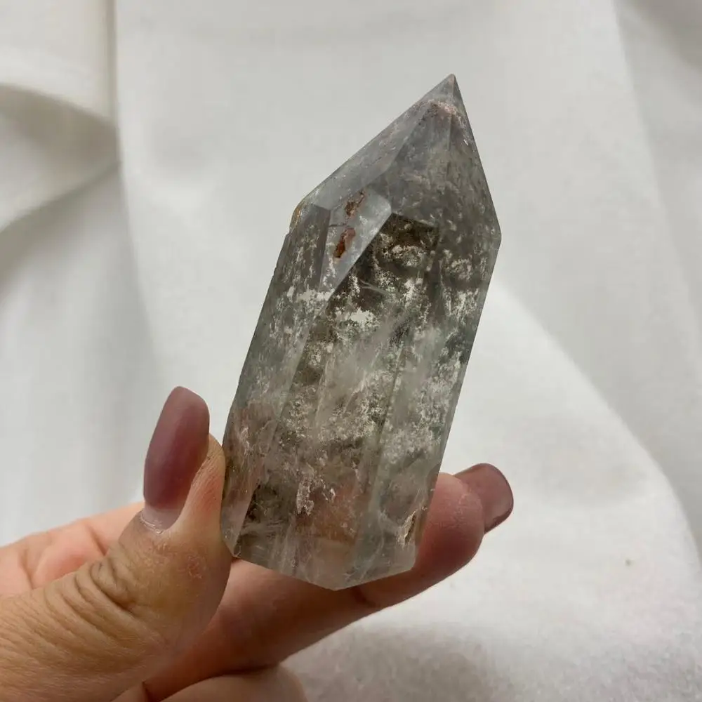 Кристал Фантом камень призрак кварцевая башня Wicca Cristal Islande Pierre Naturelle Cristaux