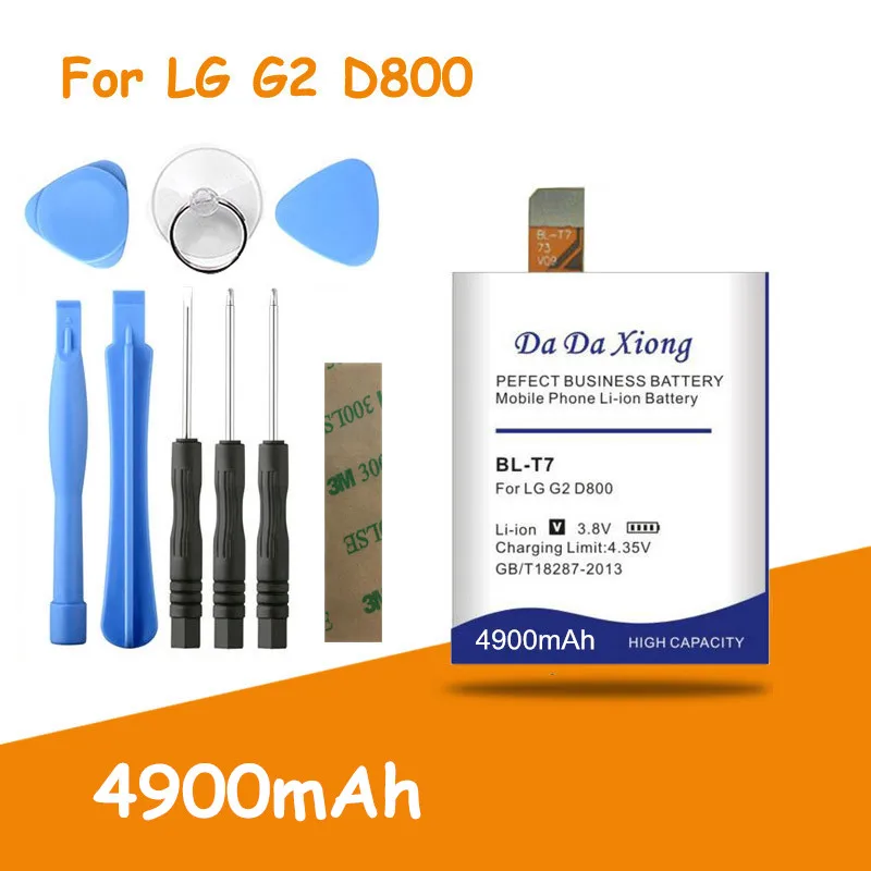 Бесплатная доставка 4900 мА/ч BL T7 BLT7 батарея для LG Optimus G2 D800 D802 D801 L 01F LS980 P693 VS9801 VS980 +
