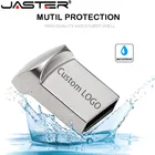 Флэш-накопитель JASTER супер мини серебристый металлический портативный USB2.0 4 ГБ 8 ГБ 16 ГБ 32 ГБ 64 ГБ 128 ГБ Черный Внешний накопитель памяти