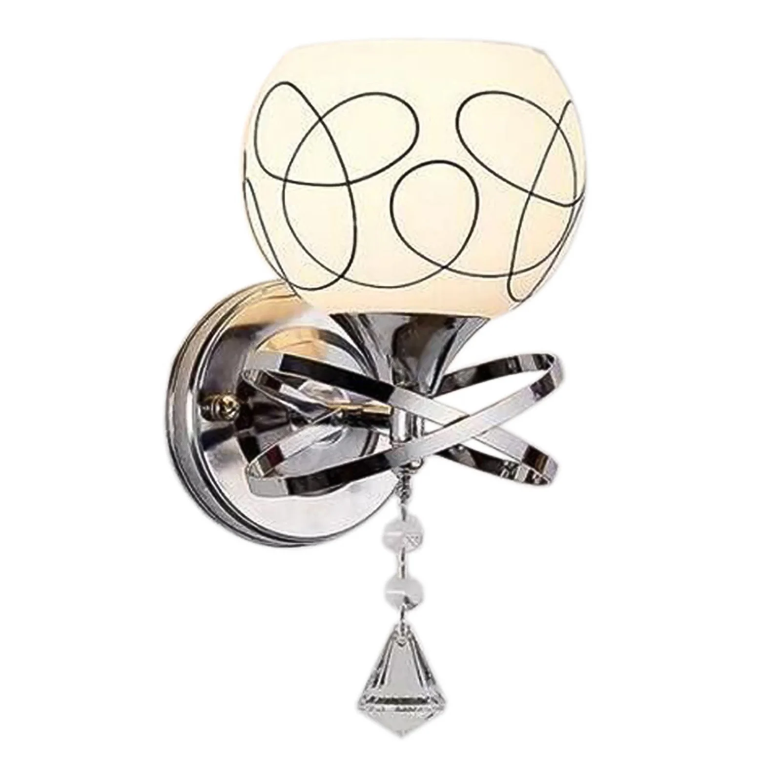 

E27 Modern Creative Crystal Wall Light Living Room Corridor Balcony Lamp 220V Wall Sconce Crystal Light For Home Ligting