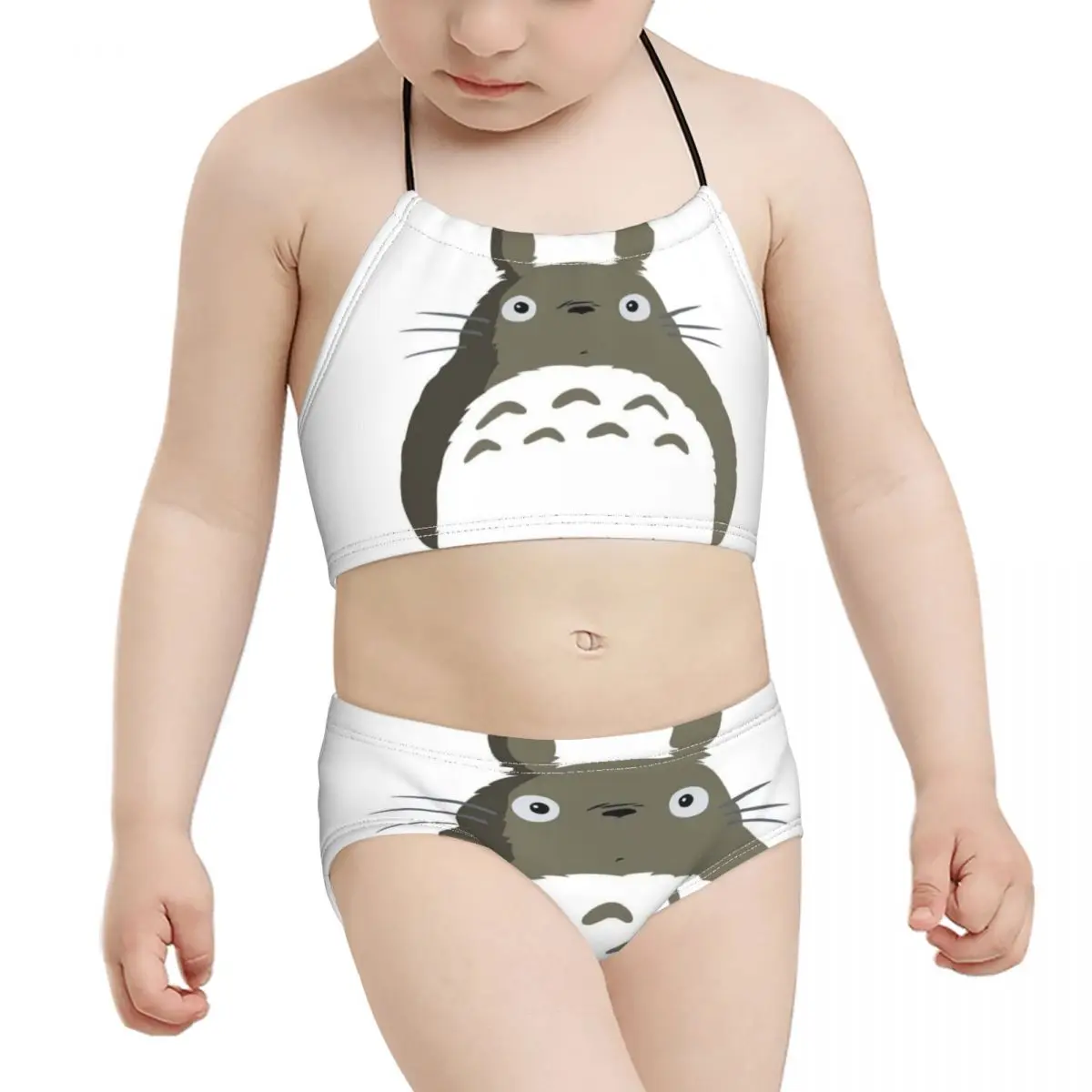 

Детский купальный костюм Chibi из японского аниме для девочек, детский купальный костюм с принтом «Тоторо» и изображением милой кошки, купаль...