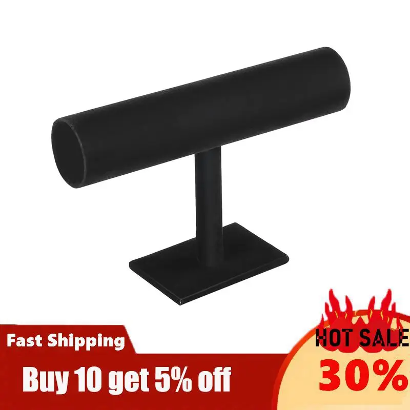New Hot Sale Black Velvet Bracelet Chain Watch T-Bar Rack Jewelry Hard Display Stand Holder Organizer | Наручные часы