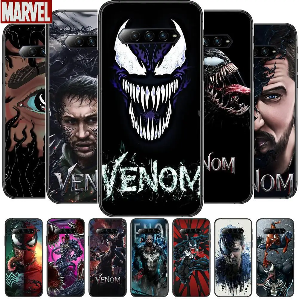 

Marvel Superhero Venom Anime Phone Case For xiaomi redmi Black Shark 4 Pro 2 3 3s Cases Helo Black Cover Silicone Back Prett mi