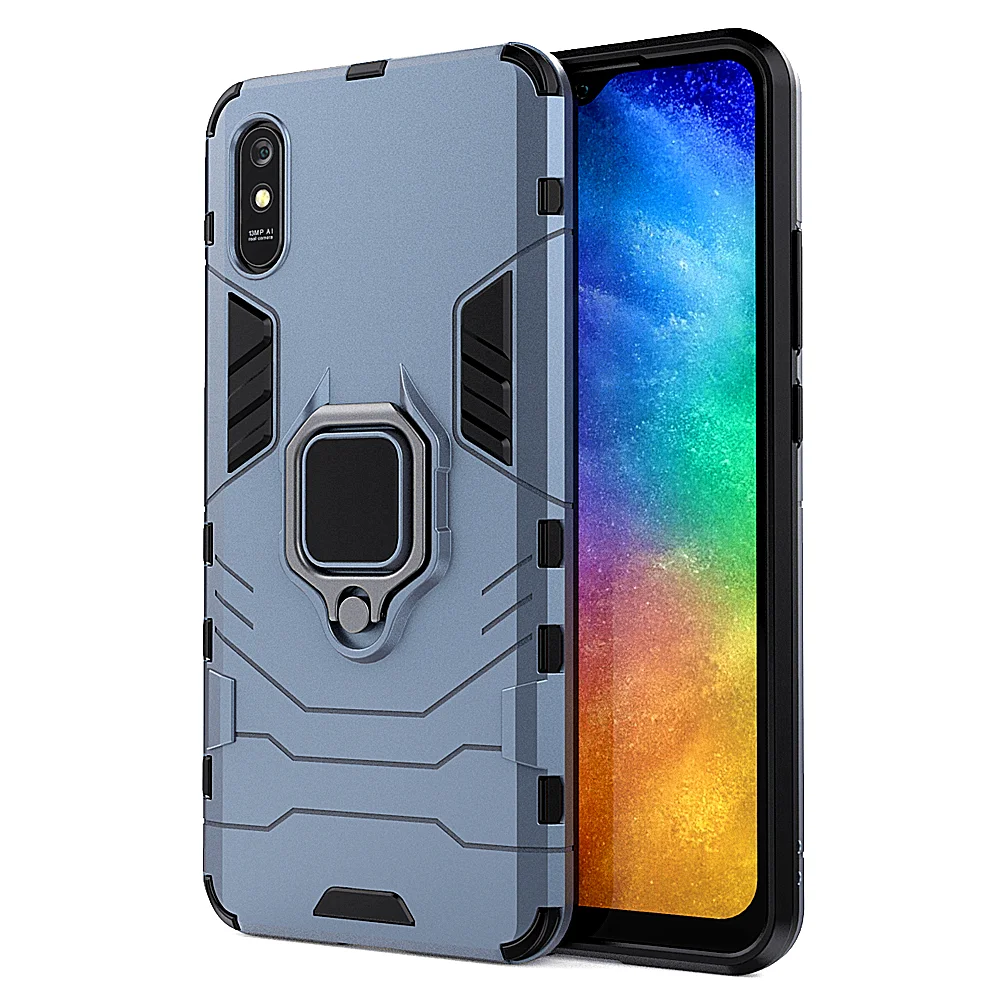 

For Xiaomi Redmi 9 9A 9C 9T Case Shockproof Magnetic Armor Ring Case for Redmi 9 Power Bumper Silicone Phone Back Cover