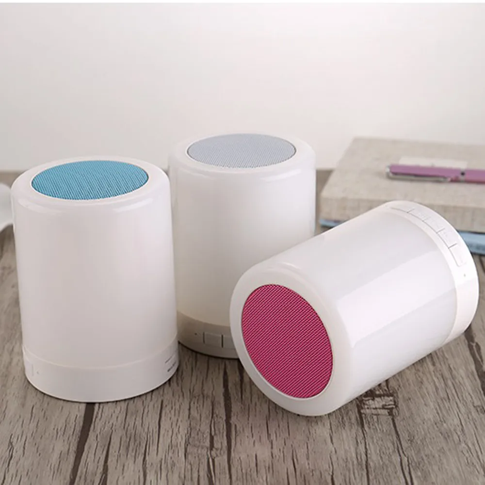 HZFCEW цветной Ночной светильник с Bluetooth динамиком умный портативный беспроводной сенсорный контроль цветной светодиодный прикроватный светильник
