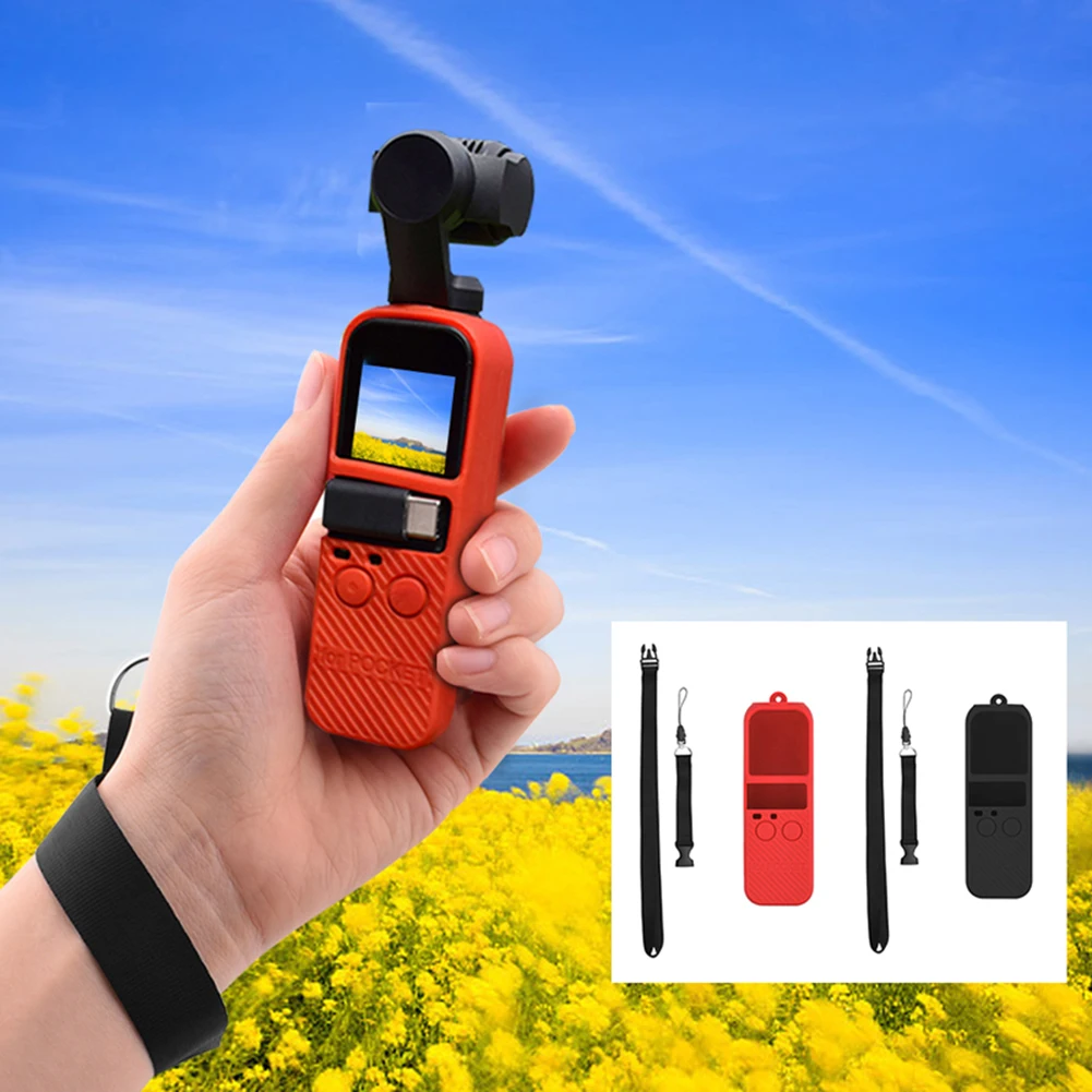 Защитный силиконовый чехол для объектива со шнурком карманной камеры DJI OSMO
