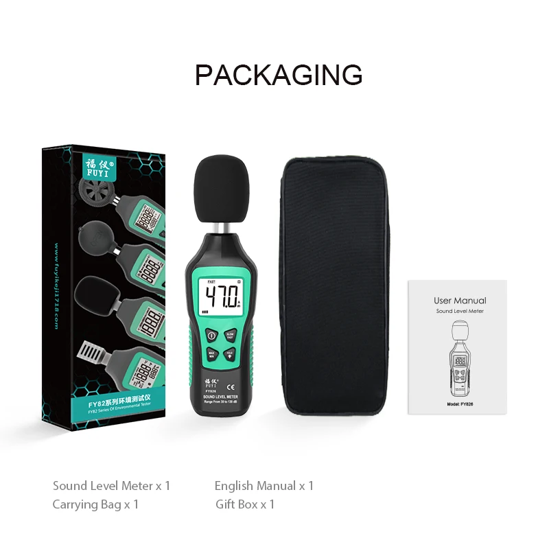 Digital Sound Level Meter 30-130dB Noise Volume Measuring Instrument Decibel Monitoring Tester Fast/Slow Two Modes | Инструменты