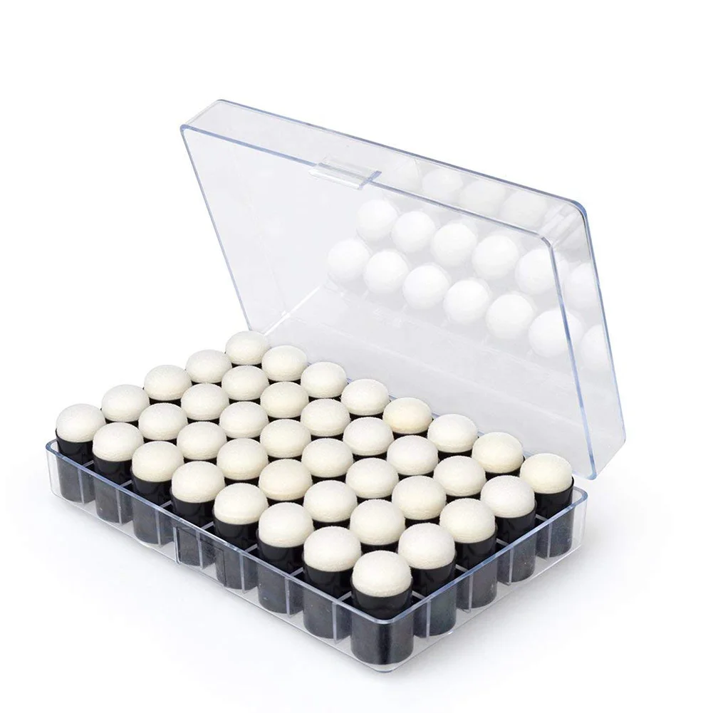 

40pcs Craft Finger Sponges With Newly Designed Storage Foam Finger Chalk Case For Card Making Painting Drawing Art Tools Brushes