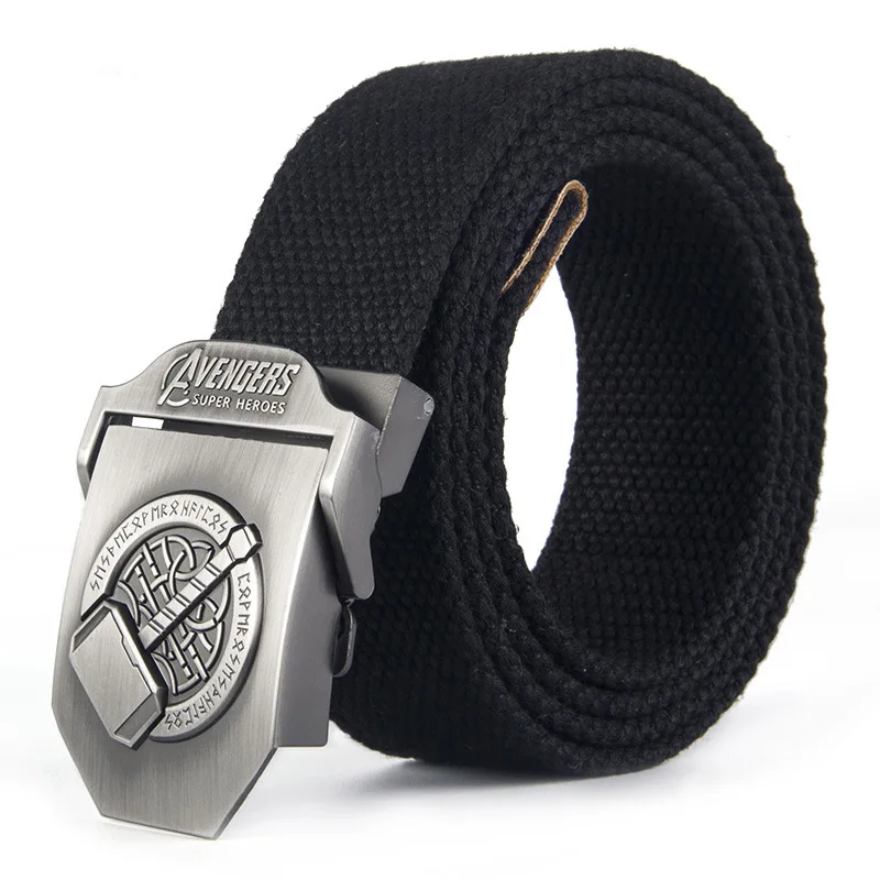 Повседневный холщовый ремень мужской модный стиль армейский SWAT металлическая