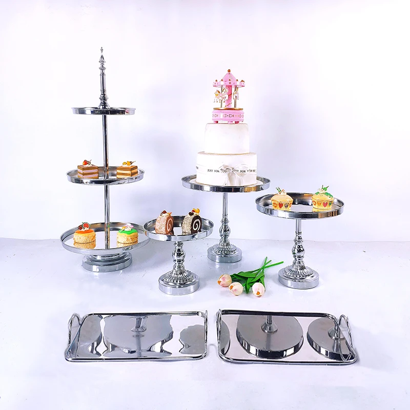 1 шт. металлическая подставка для торта золотого и серебряного цвета | Дом сад