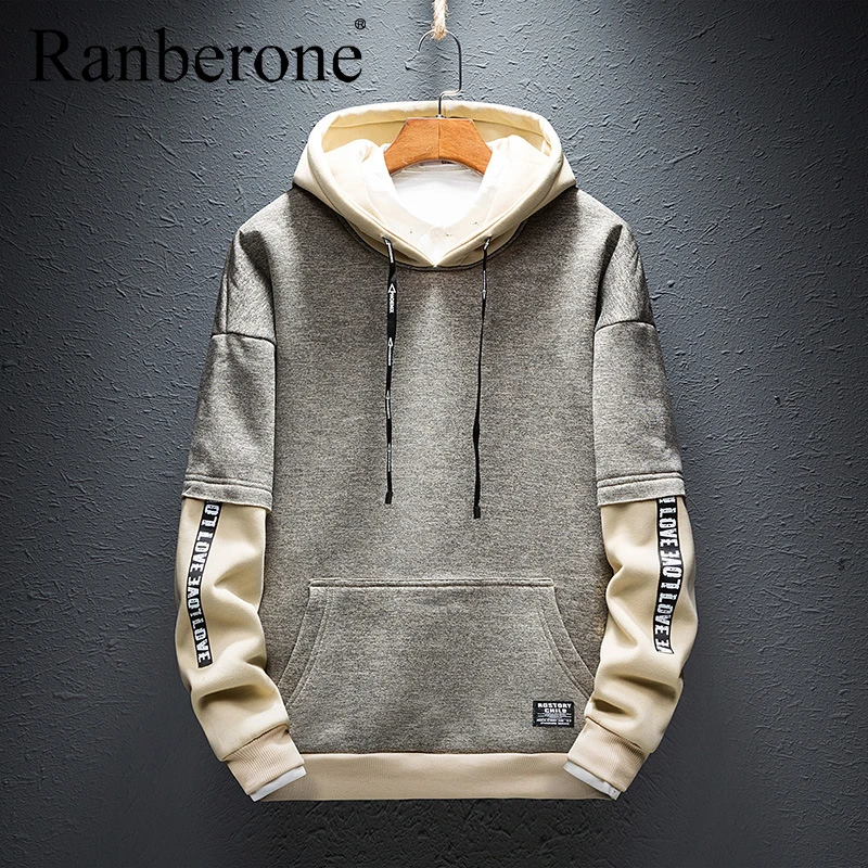 Fashion Men Hoodies Spring Autumn Male Casual Hoodies Sweatshirts Men's Patchwork Hoodies Sweatshirt Tops Hooded Pullover
