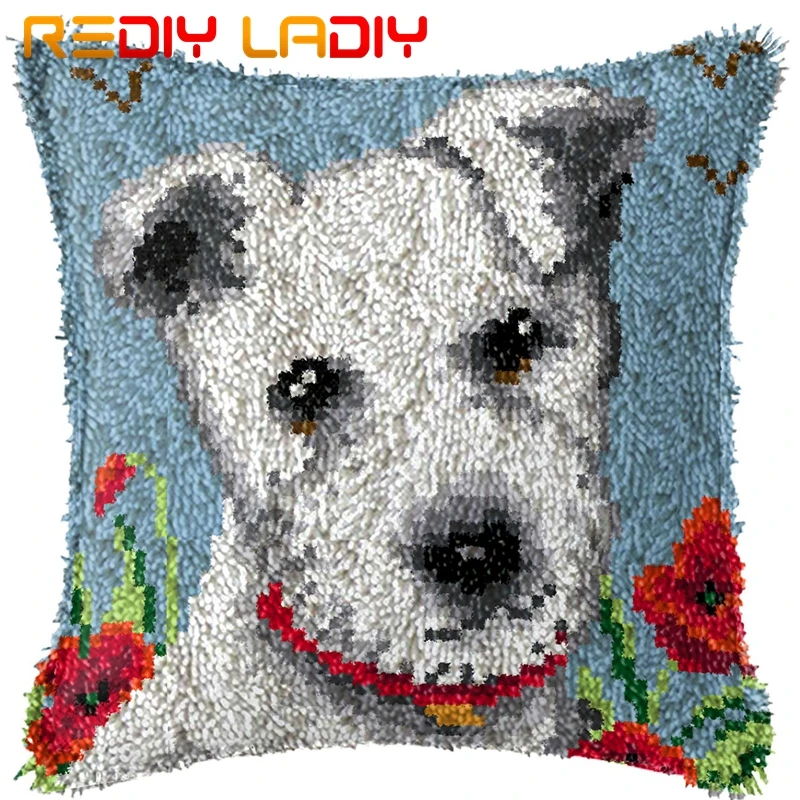 Защелкивающийся крючок наборы подушек с изображением Поппи и собаки холст