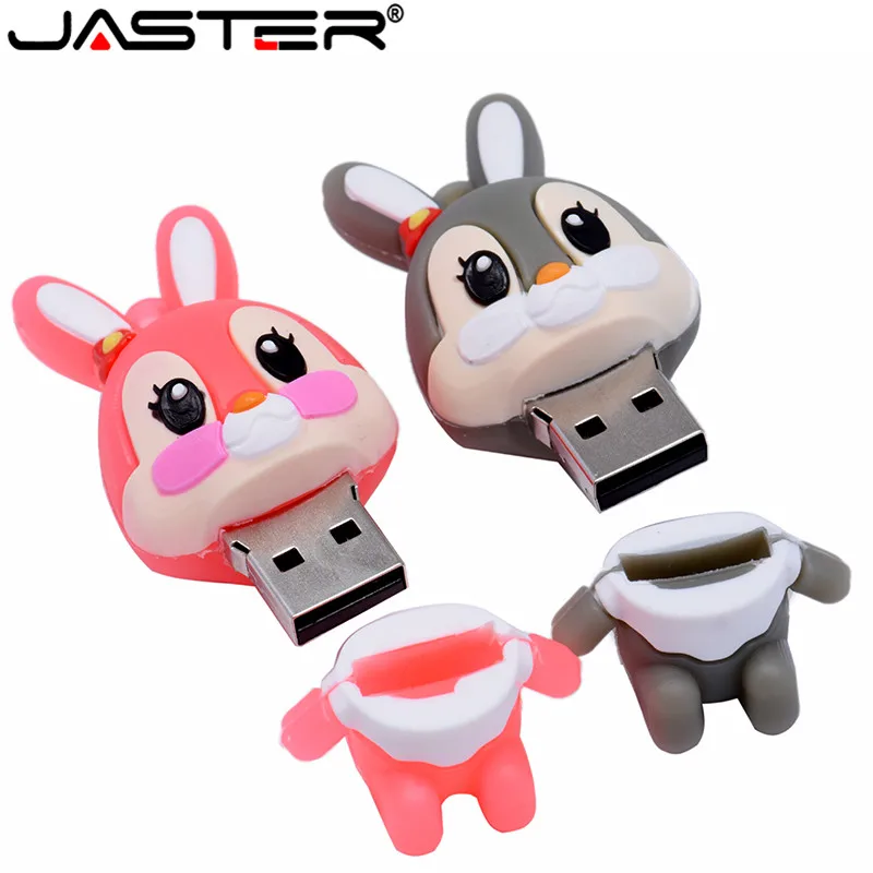 Usb флеш накопитель JASTER с рисунком кролика 4 ГБ 8 16 32 64 ГБ|16gb usb|usb flash drive 4gbthumb |