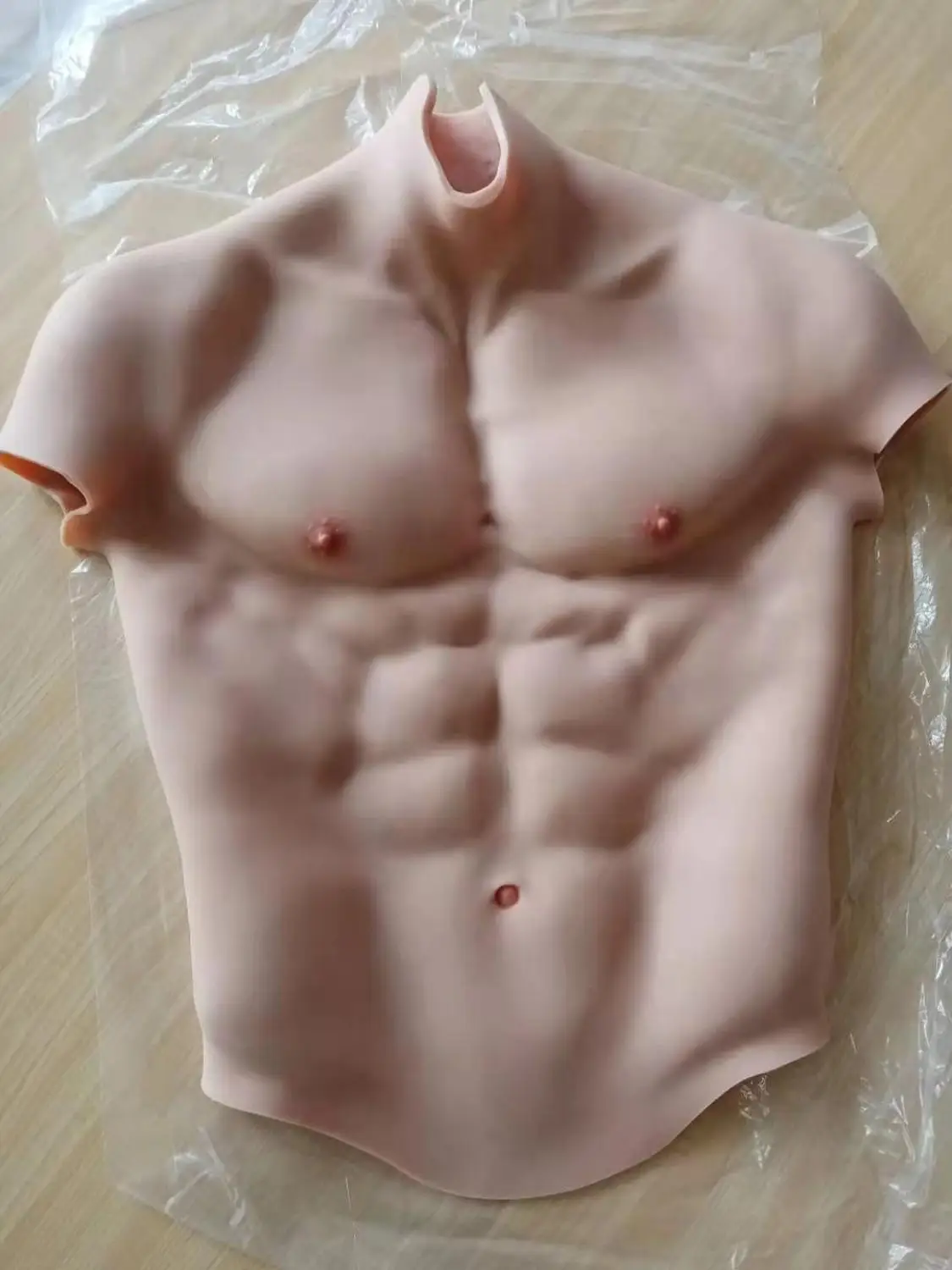 Имитация мышц 6 г грудь из силикона для брюшного пресса худых людей улучшение