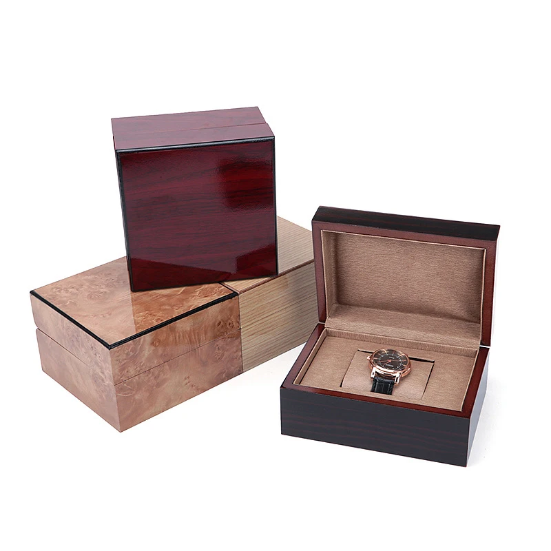 

Fashion Luxury Wood Single Slot Watch Box Travel Business Bangle Bracelet Storage Case Retail Jewelry Display