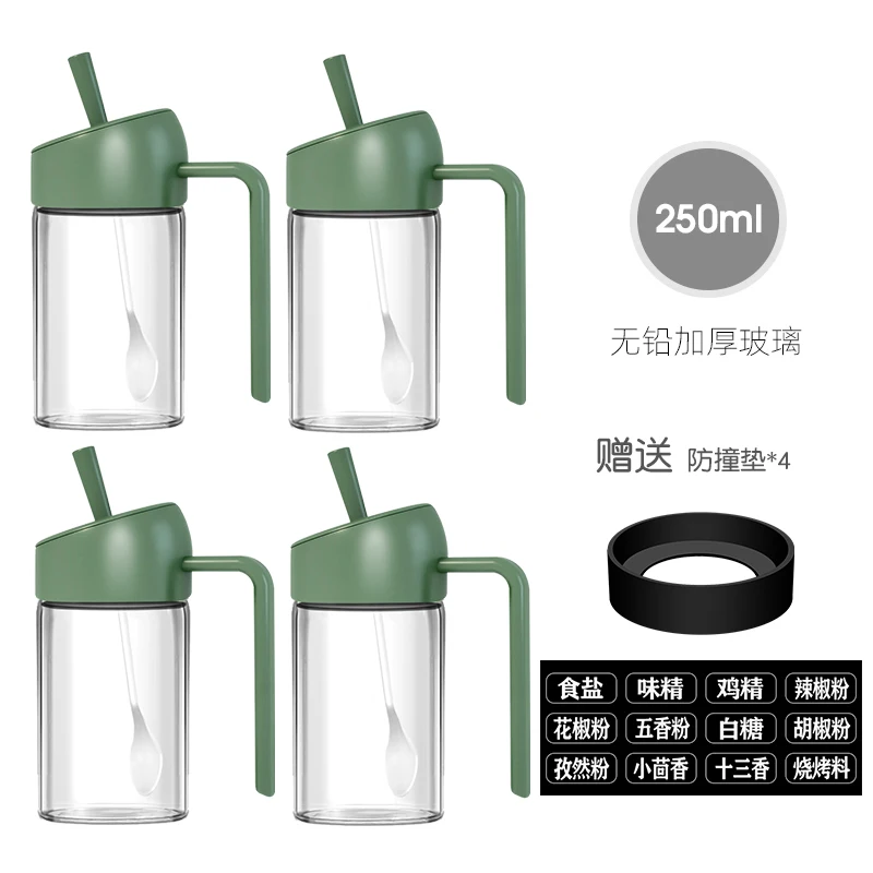 

Kitchen Bulk Spice Jars Spoon Set Glass Shakers Salt Pepper Spice Container Tools Salero De Cocina Condiment Organizer EA6TWG