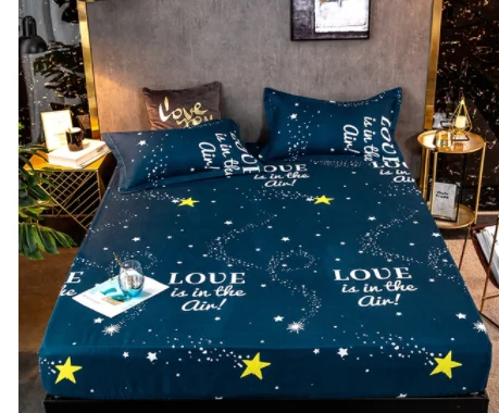 

New Product 1pcs 100%Polyester Printed Fitted Sheet Mattress Cover Four Corners With Elastic Band Bed Sheet(no pillowcases)