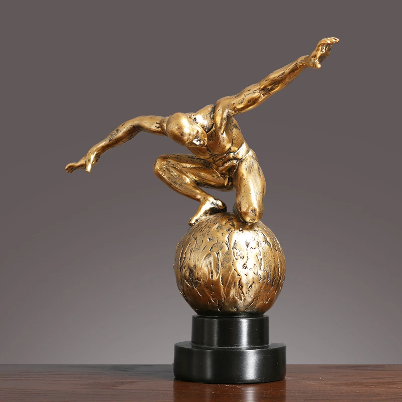 

Creative Character Statue Abstract Sculpture Resin Ornaments Home Decoration Accessories Modern Living Room Office Desktop Craft