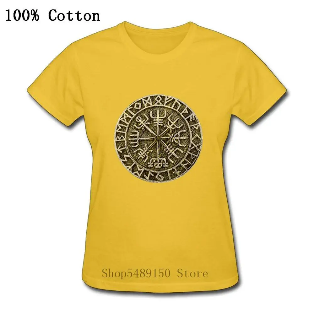 Валгаллы Odin женское платье с круглым вырезом футболки тотем Ретро стиль руны