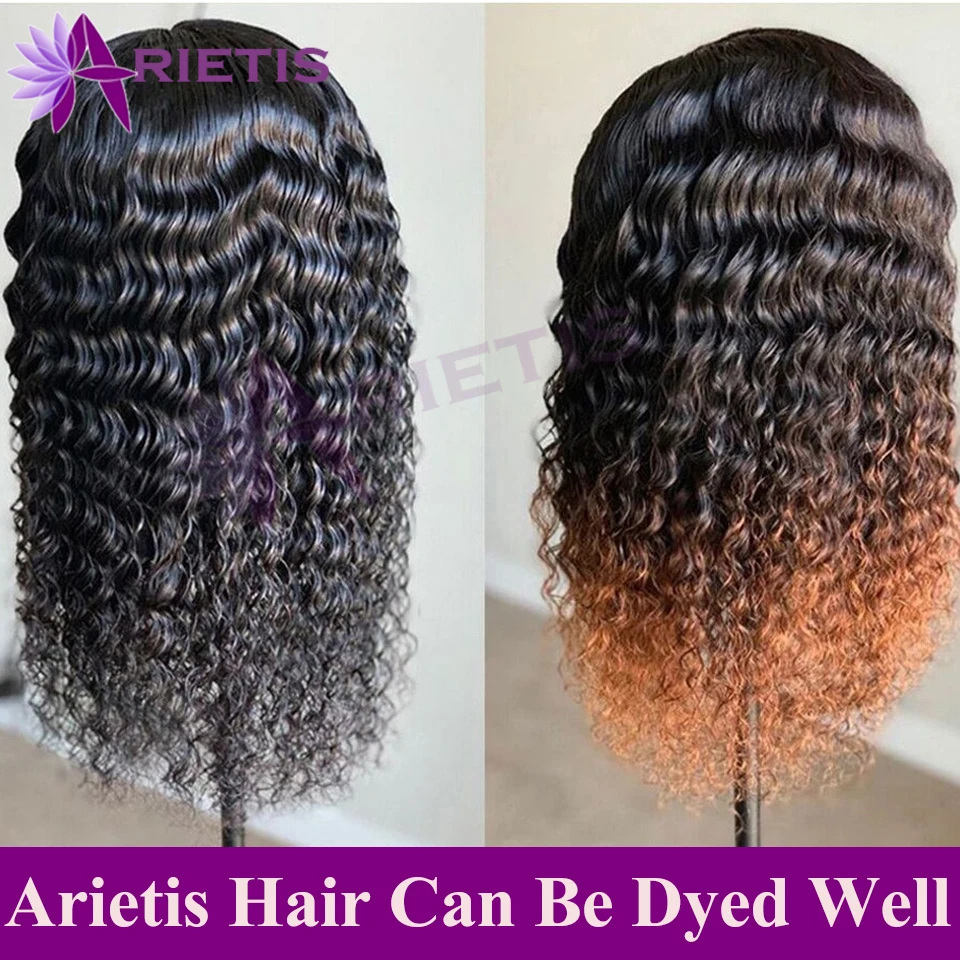 360 парик с фронтальным кружевом глубокая волна фронтальные человеческие волосы