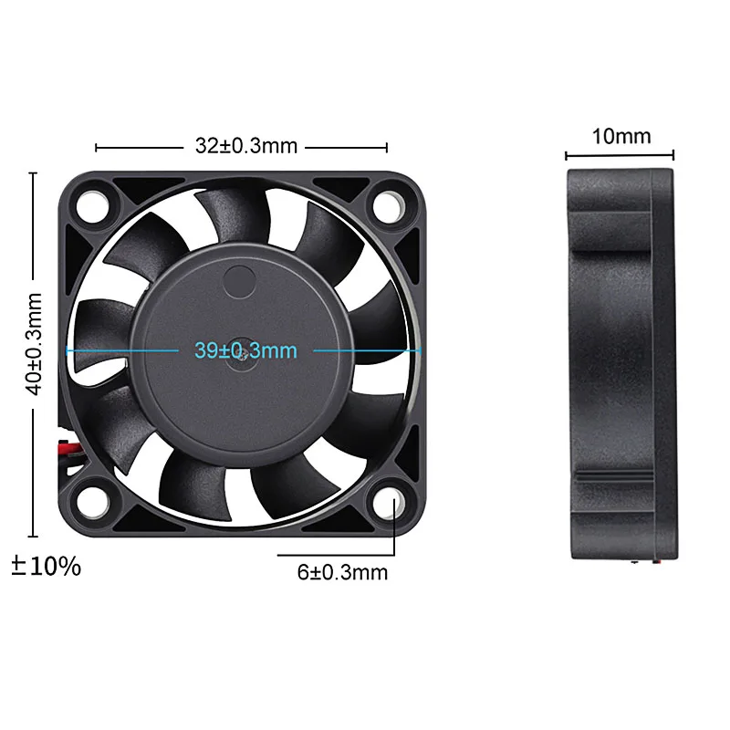 2PCS Gdstime 3D Printer fan 40mm DC 24V 12V 5V 2PIN 3PIN USB Ball Bearing Computer Case CPU Cooler Cooling axial Fan 40x40x10mm |