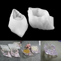 3d ocean conch shell makeup sponge egg storage box silicone mold for diy jewelry making finding accessories
