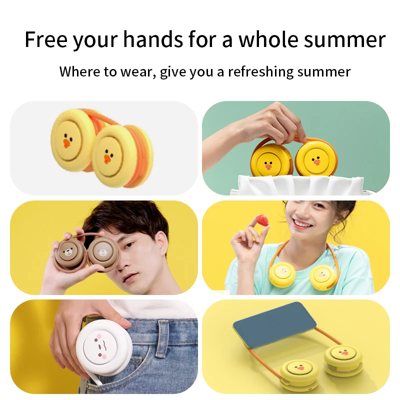 Летняя Шея вентилятор USB Портативный бесшумный Электрический мини охлаждающий с