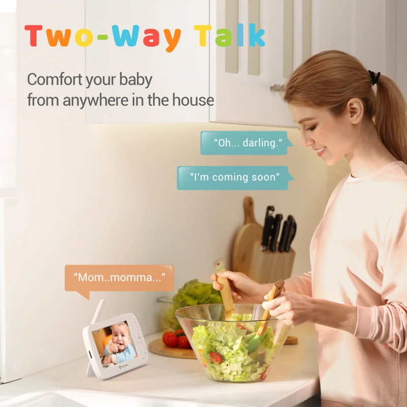 Видеоняня HeimVision HM233 Успокаивающая 3 видеоняня 1080P ночное видение 360 ° PTZ