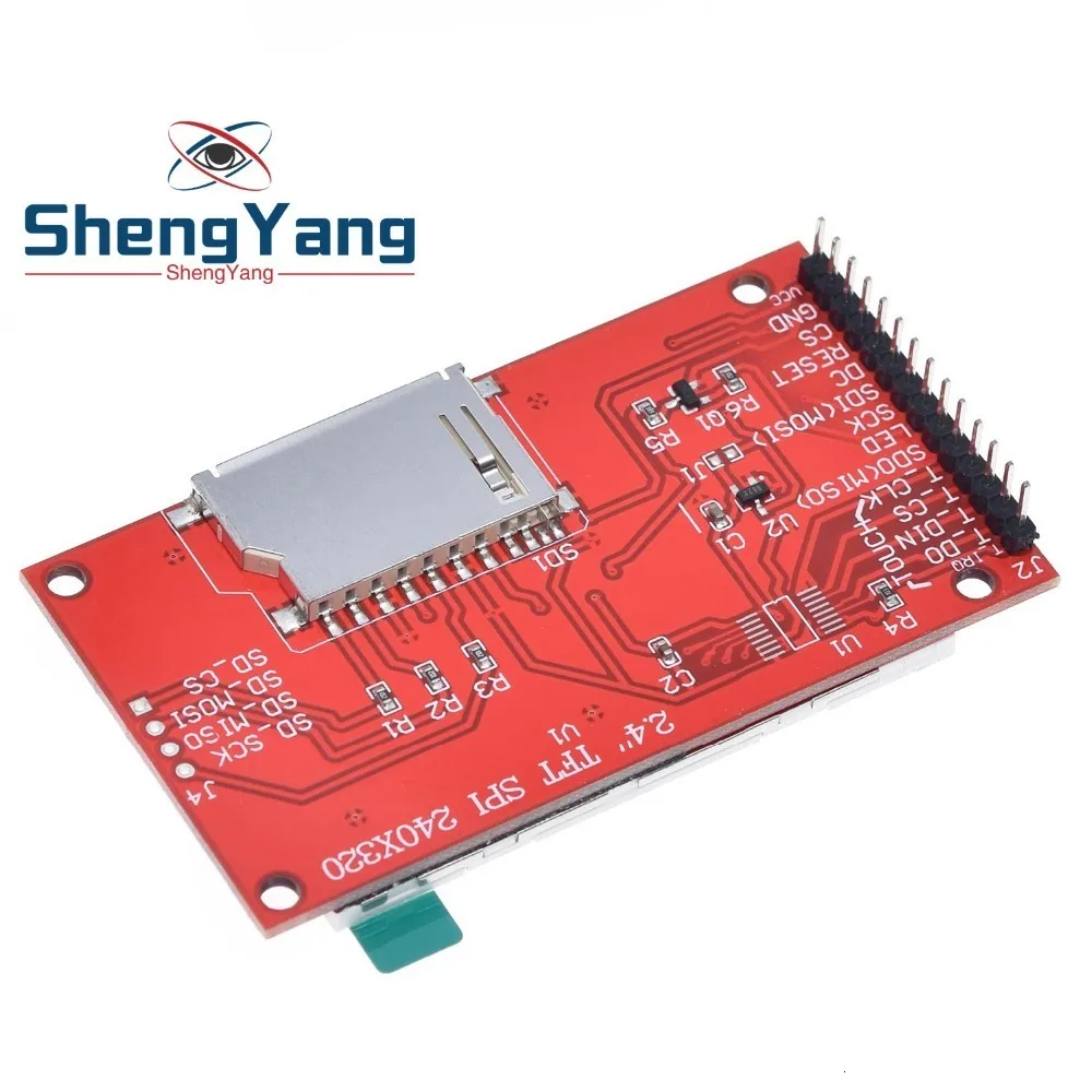 2," 2,4 дюйма 240x320 SPI TFT lcd модуль последовательного порта 5 В/3,3 В PCB адаптер Micro SD карта ILI9341 ЖК-дисплей белый светодиодный для Arduino